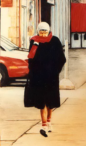 'Dans la rue'
135x81 cm   1985